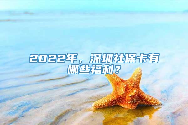 2022年，深圳社保卡有哪些福利？