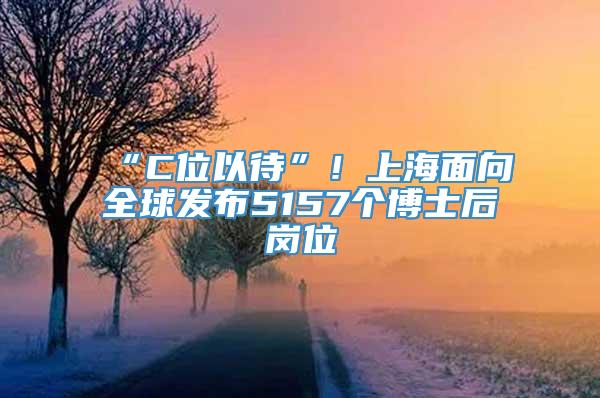 “C位以待”！上海面向全球发布5157个博士后岗位