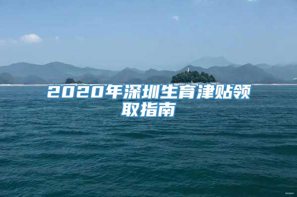 2020年深圳生育津贴领取指南