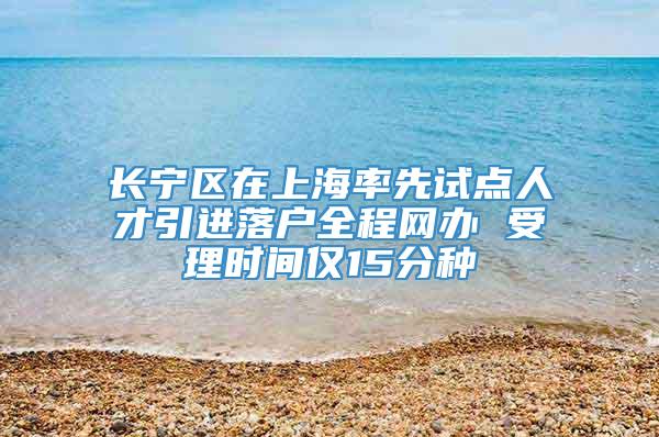 长宁区在上海率先试点人才引进落户全程网办 受理时间仅15分种