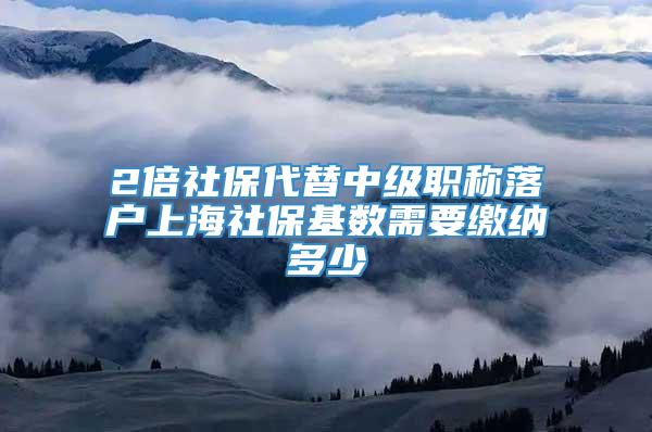 2倍社保代替中级职称落户上海社保基数需要缴纳多少