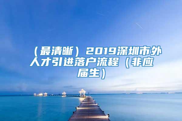 （最清晰）2019深圳市外人才引进落户流程（非应届生）