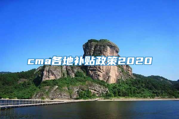 cma各地补贴政策2020