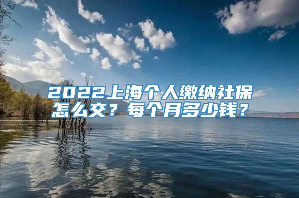 2022上海个人缴纳社保怎么交？每个月多少钱？