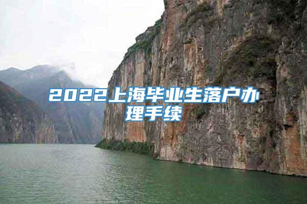 2022上海毕业生落户办理手续