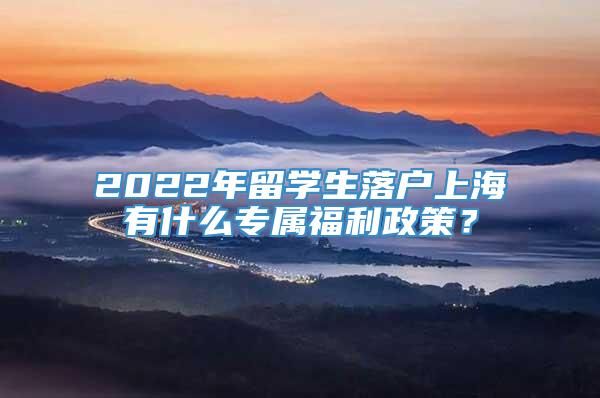 2022年留学生落户上海有什么专属福利政策？