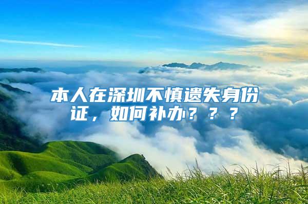 本人在深圳不慎遗失身份证，如何补办？？？