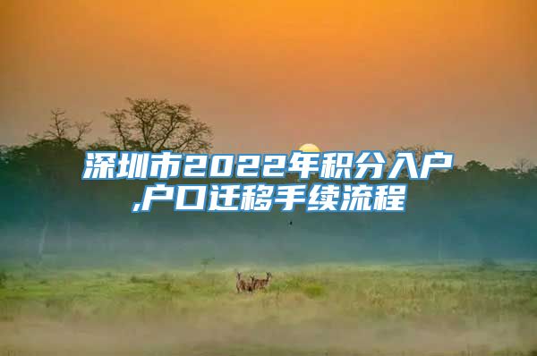 深圳市2022年积分入户,户口迁移手续流程