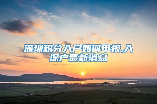 深圳积分入户如何申报,入深户蕞新消息