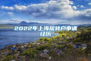 2022年上海居转户申请经历