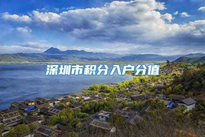 深圳市积分入户分值