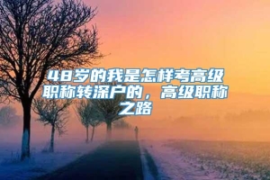 48岁的我是怎样考高级职称转深户的，高级职称之路