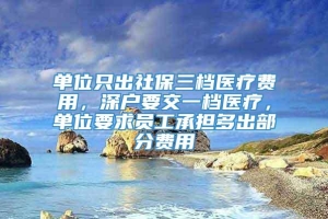 单位只出社保三档医疗费用，深户要交一档医疗，单位要求员工承担多出部分费用