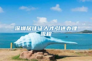 深圳居住证人才引进办理流程