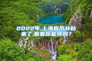 2022年,上海春节补贴来了,看看你能领吗？