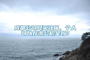 成都公司只买社保，个人可以存缴公积金吗？