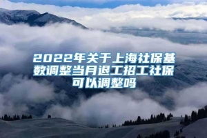 2022年关于上海社保基数调整当月退工招工社保可以调整吗