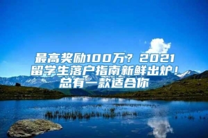 最高奖励100万？2021留学生落户指南新鲜出炉！总有一款适合你