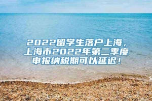 2022留学生落户上海，上海市2022年第二季度申报纳税期可以延迟！