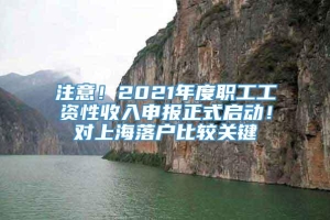 注意！2021年度职工工资性收入申报正式启动！对上海落户比较关键