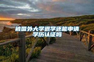 被国外大学退学还能申请学历认证吗