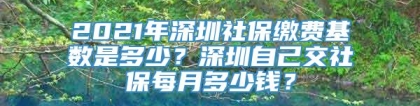 2021年深圳社保缴费基数是多少？深圳自己交社保每月多少钱？