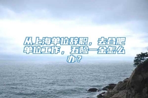 从上海单位辞职，去合肥单位工作，五险一金怎么办？