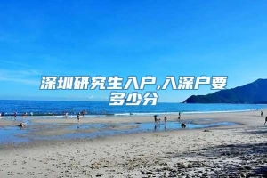 深圳研究生入户,入深户要多少分