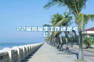 22届应届生工作还是考公？