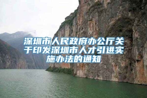 深圳市人民政府办公厅关于印发深圳市人才引进实施办法的通知