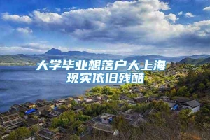 大学毕业想落户大上海 现实依旧残酷