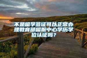 不是留学签证可以正常办理教育部留服中心学历学位认证吗？