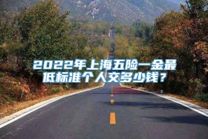 2022年上海五险一金最低标准个人交多少钱？