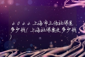 2022上海市三倍社保是多少钱（上海社保要交多少钱）