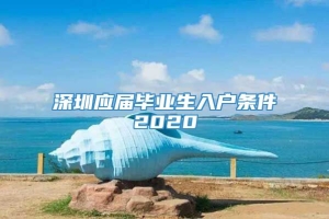 深圳应届毕业生入户条件2020