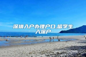 深圳入户办理户口,留学生入深户