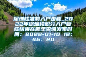 深圳核准制入户步骤_2022年深圳纯积分入户复核结果在哪里查询发布时间：2022-01-10 12：46：20