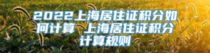 2022上海居住证积分如何计算 上海居住证积分计算规则