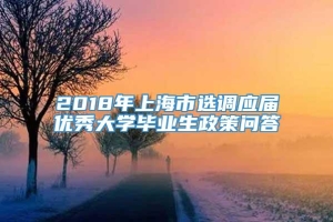 2018年上海市选调应届优秀大学毕业生政策问答