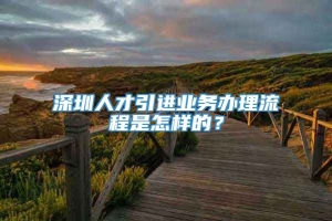 深圳人才引进业务办理流程是怎样的？