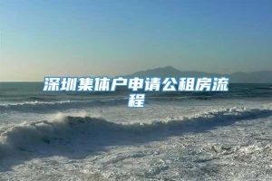 深圳集体户申请公租房流程