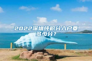 2022深圳纯积分入户要多少分？