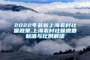 2022年最新上海农村社保政策,上海农村社保缴费标准与比例解读