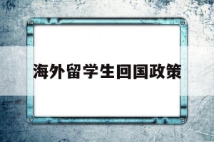 海外留学生回国政策(目前国家对国外留学回国学生的政策)