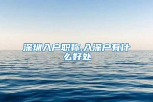 深圳入户职称,入深户有什么好处