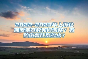 2022-2023年上海社保缴费基数如何调整？五险缴费比例多少？