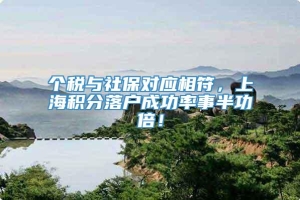 个税与社保对应相符，上海积分落户成功率事半功倍！