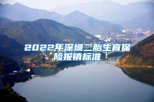 2022年深圳二胎生育保险报销标准