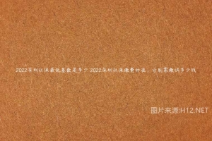 2022深圳社保最低基数是多少 2022深圳社保缴费标准：分别需缴纳多少钱