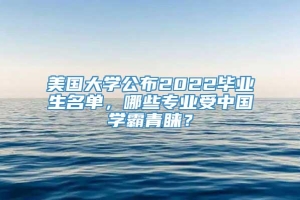 美国大学公布2022毕业生名单，哪些专业受中国学霸青睐？